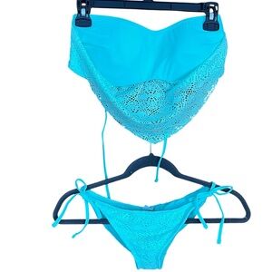 Hot Water Bandeau Bikini Green